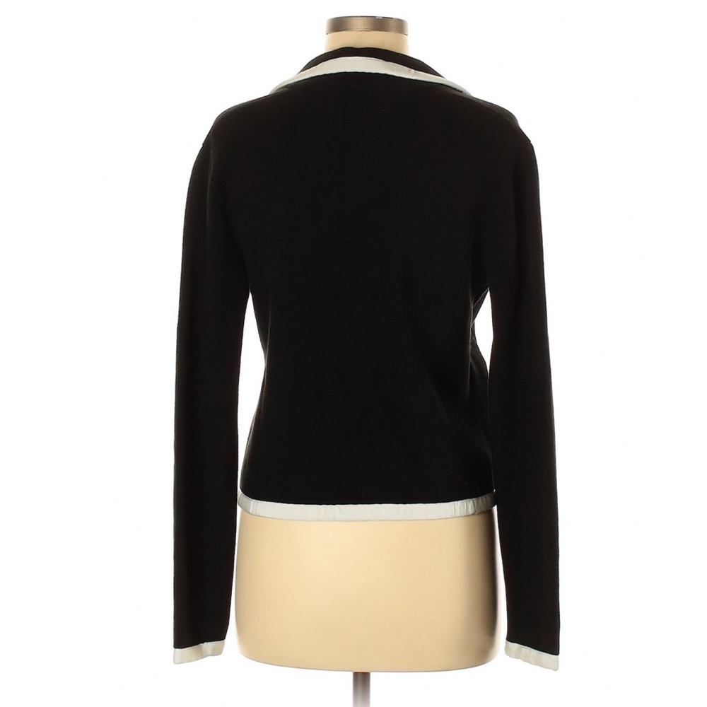 Loft Petites Sweater Knit Black White Tuxedo Blazer, SP - Picture 2 of 6
